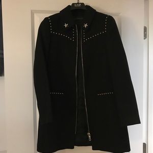 Zara Women Coat Black Size XS